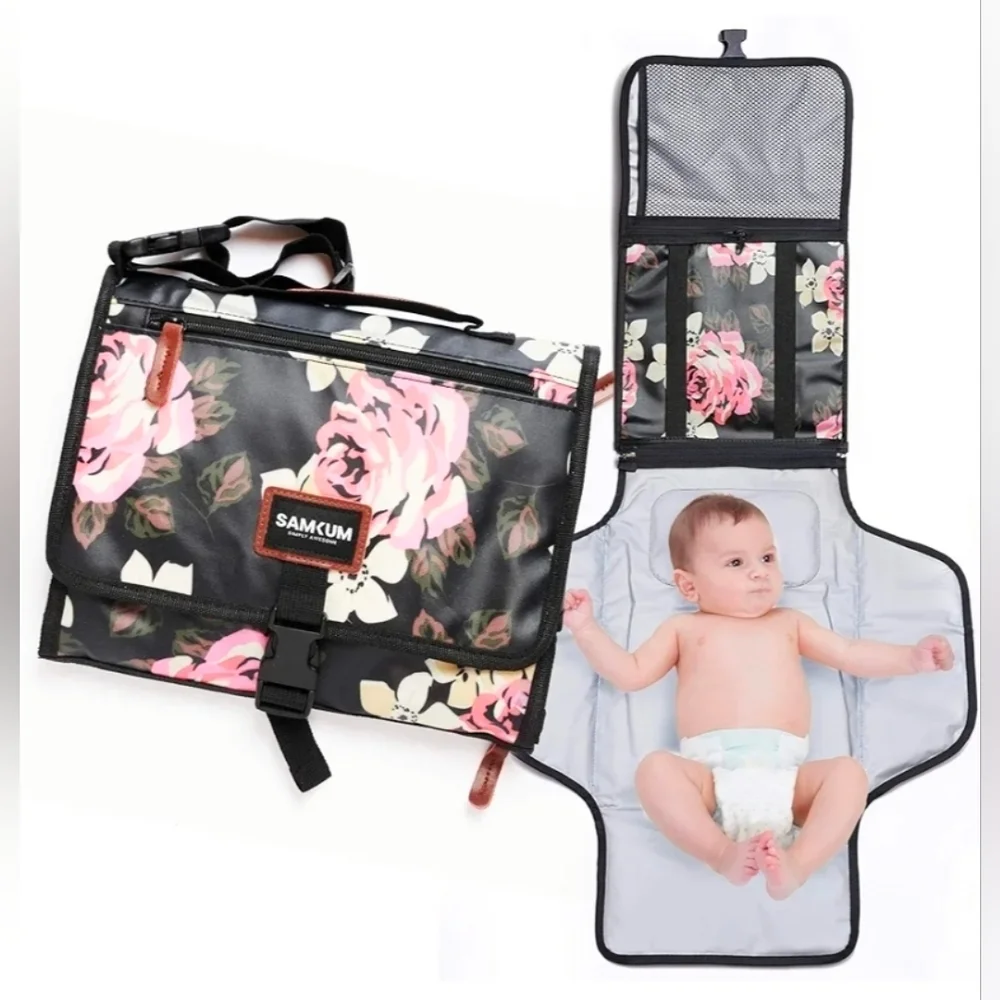 SAMKUM Floral Baby Changing Mat